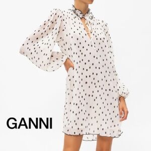 Ganni polka dot dress